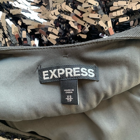 Express Sequin Mini Dress, Dark Grey - Picture 5 of 5
